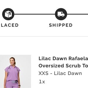 Rafaela scrub top Figs Lavender Technical Collection Top
